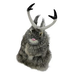 réaliste artificiel lapin réaliste faune pâques furry animal figurine gris