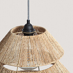 Acheter Ledkia Suspension Jute Calliope Aymara Ø520 mm ILUZZIA Noir/Blanc