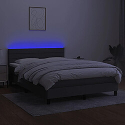 Acheter Sommier à lattes,Cadre à lattes de lit et matelas et LED pour Adulte Gris foncé 140x190 cm -MN14324