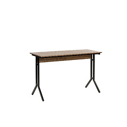 Beliani Bureau effet bois foncé 120 x 48 cm CREEK 