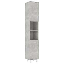 vidaXL Armoire de salle de bain Gris béton 30x30x179cm Bois ingénierie