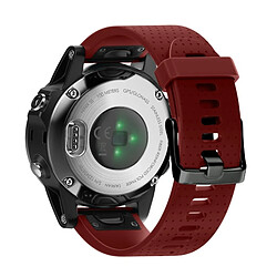 Wewoo Bracelet pour montre connectée Dragonne rapide en silicone amovible Fenix 5S 20mm Rouge