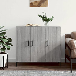 Maison Chic Buffet,Meuble de Rangement,commode pour salon,Cuisine sonoma gris 90x34x80 cm bois d'ingénierie -MN29306