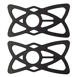 Lot de 2 bandes de sécurité en caoutchouc/silicone de rechange pour vélo, moto, guidon, support de barre de roulement, support de téléphone, noir 