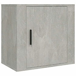 Maison Chic Table de chevet murale - Table de Nuit Gris béton 50x30x47 cm