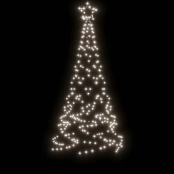 Avis vidaXL Sapin de Noël avec piquet Blanc froid 200 LED 180 cm