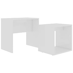 vidaXL Ensemble de table basse Blanc 48x30x45 cm Bois d'ingénierie