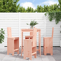 Maison Chic Table de bar et chaises d'extérieur 5 pcs,Ensemble de bar de jardin pour relax bois massif de Douglas -GKD179602