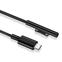 Wewoo Interfaces mâles Microsoft Surface Pro 6/5 vers USB-C / Type-C Câble de charge de l'adaptateur d'alimentation pour Surface 6/5/4/3 / Surface Go noir