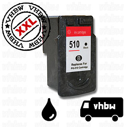 vhbw remplacement compatible Cartouches d'encre Cartouches d'imprimante noir pour Canon Pixma MX410, MX420 comme PG-510, PG-510XL 