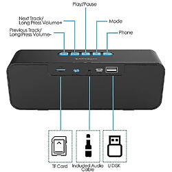 Acheter Universal YYH- (bleu) Réservateur de carte de douche LED Bluetooth résistant à l'eau FM Radio TF Lecteur