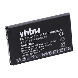 vhbw Batterie remplacement pour Huawei HB4A1H, HBU83S pour smartphone (950mAh, 3,7V, Li-ion) 