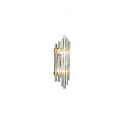 Luminaire Center Applique murale en cristal ONTARIO Or 24 Carats 2 ampoules Largeur 10 Cm Coloris : Or 24 Carats Finition : Poli Type d'ampoule : E14 Puissance en Watt (W) : 40 Nombre d'ampoules : 2 Ampoules incluses : Non Classe de protection : 1