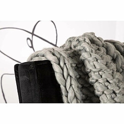 Venture Home Jeté de canapé grosse maille en polyester Kate 170 x 130 cm Gris.