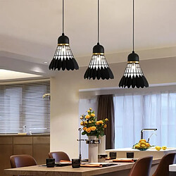 Stoex Lustre Suspensions Industrielle 3 Luminaire E27 Lampes pour Salon Cuisine Restaurant, E27 Noir