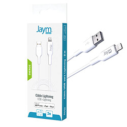 Acheter Jaym Câble de Charge et Synchronisation de donnée USB vers Lightning MFI 2,4A 2M Blanc