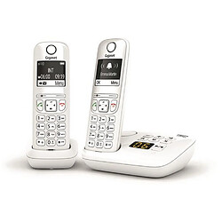 Téléphone sans fil duo dect blanc avec répondeur - as690aduow - GIGASET 