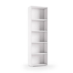 Alter BibliothÃ¨que linÃ©aire avec 4 Ã©tagÃ¨res rÃ©glables, 100% Made in Italy, EtagÃ¨re classique, EtagÃ¨re pour bureau ou salon, 60x30h195 cm, Couleur Blanc