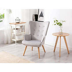 Vente-Unique Fauteuil en velours gris VATELY 