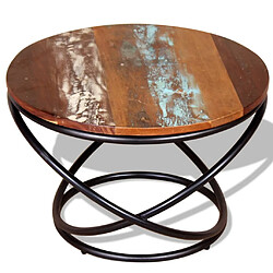 Avis vidaXL Table basse Bois de récupération massif 60x60x40 cm