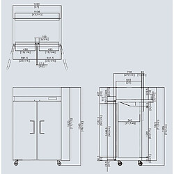 Armoire Réfrigérée Négative 2 Portes Roulettes 900 L - Atosa