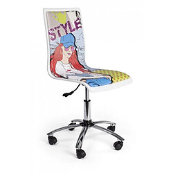 Webmarketpoint Chaise de bureau en éco-cuir Cartoon YOUNG 42,5x40x h87 / 99 cm