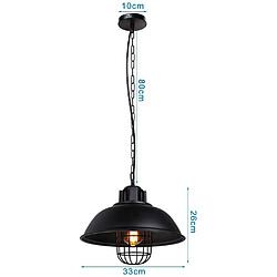 Suspension Luminaire Industrielle, STOEX Ø33CM Lustre Industriel Plafonnier Abat pas cher