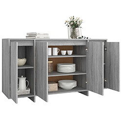 Avis vidaXL Buffet Sonoma gris 135x41x75 cm Bois d'ingénierie