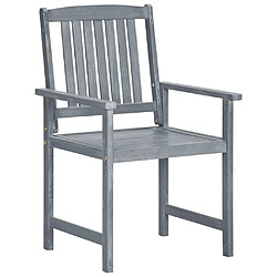 Acheter Maison Chic Lot de 8 Chaises de jardin,Fauteuil d'extérieur avec coussins Bois d'acacia solide Gris -MN54793