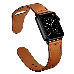 Avis Wewoo Pour Apple Watch 3/2/1 Génération 38 mm Bracelet en cuir à boucle universelle marron