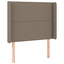 Avis Maison Chic Tête de lit moderne à LED lumineuse pour chambre - Décoration de lit Taupe 103x16x118/128 cm Tissu -MN47212