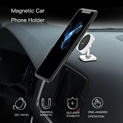 Wewoo Support Voiture argent pour iPhone, Galaxy, Sony, Lenovo, HTC, Huawei et autres Smartphones Universel Stand Paste Type 360 Degrés Rotation Magnétique de Téléphone,