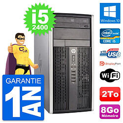 PC Tour HP Compaq Pro 6300 CMT Intel i5-2400 RAM 8Go Disque 2To Windows 10 Wifi · Occasion 