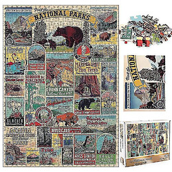 Universal Copoz 1000pcs Décompression Puzzles éducatifs Puzzles, Signe du parc national 