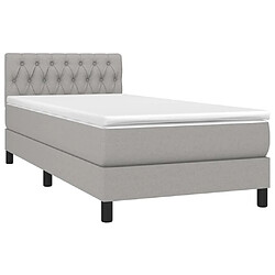 Avis Sommier à lattes et LED,Cadre à lattes de lit avec matelas pour Adulte Gris clair 90x200cm -MN24331