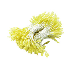 300 Pièces Multicolor Flower Stamens Double Buds Fleur artificielle jaune