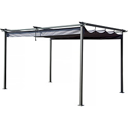 Habitat Et Jardin Pergola avec toit rétractable - 3 x 4 m - Gris 