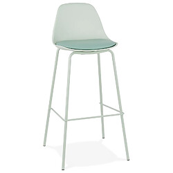 Alterego Tabouret de bar 'COOKIE' vert clair style industriel