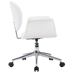 Acheter vidaXL Chaise pivotante à manger Blanc Similicuir