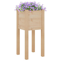 Avis Maison Chic Jardinière,Bac à fleurs - pot de fleur d'extérieur 31x31x70 cm bois de pin massif -GKD21032