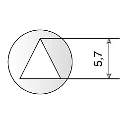 Cadenas d'artillerie THIRARD - Vis triangulaire et talon coudé sans clé - 010290