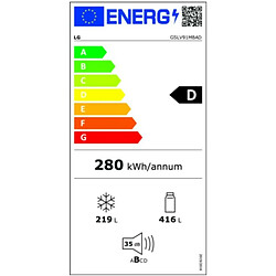 Réfrigérateur américain LG GSLV91MBAD Acier (179 x 91 cm)