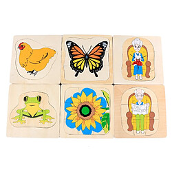 Acheter Universal Croissance Puzzle Animaux/Plantes Puzzle Bois Enfants Montessori Éducation Jouets d'apprentissage Enfants | Puzzles