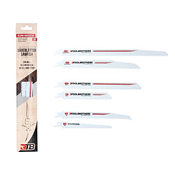 Toolbrothers SAWFISH set de 6 lames pour scies sabres HCS / BIM pour le travail du bois, du bois avec clous, du métal & du 