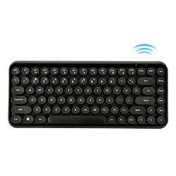 Universal Clavier sans fil à deux modes 308i Touches rondes 84 Touches pour/IOS/Clavier Bluetooth Clavier (noir)