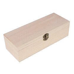 Boîte de Rangement Rectangle Coffret en Bois Boîte de Stockage Bibelot - 25x9.5x6.5cm