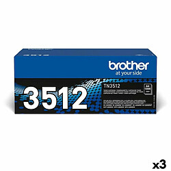 Toner original Brother TN3512 Noir (3 Unités) 