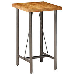 vidaXL Table de bar Teck recyclé massif 60x60x107 cm