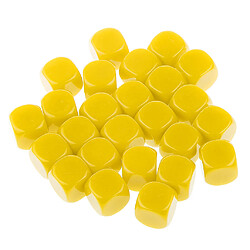 25pcs Opaque Blanc Six Faces Dés D6 D & D Jeu Rpg Parti Dices Jaune