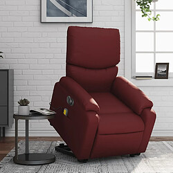 Maison Chic Fauteuil Relax pour salon, Fauteuil inclinable de massage électrique rouge bordeaux -GKD41369